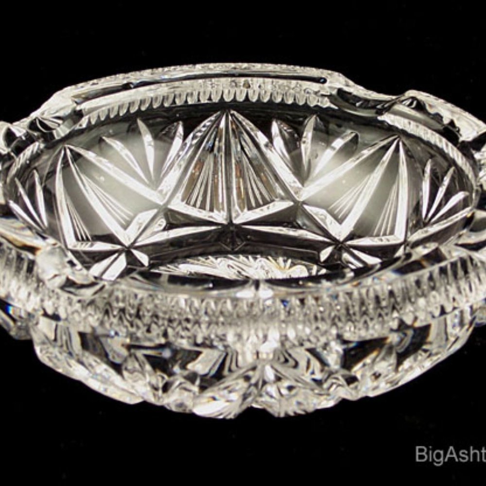 Vintage Heavy Crystal Ashtray